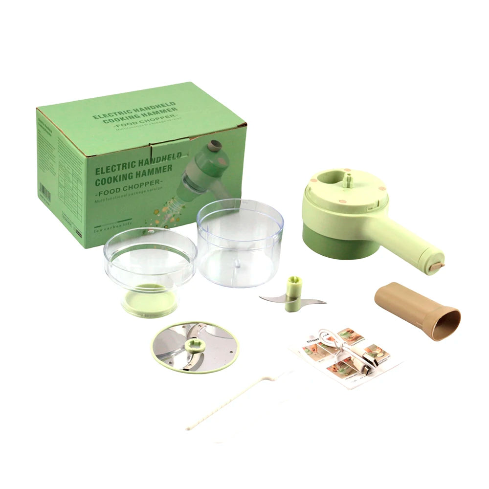 4-in-1 Electric Vegetable Chopper, Slicer & Food Processor