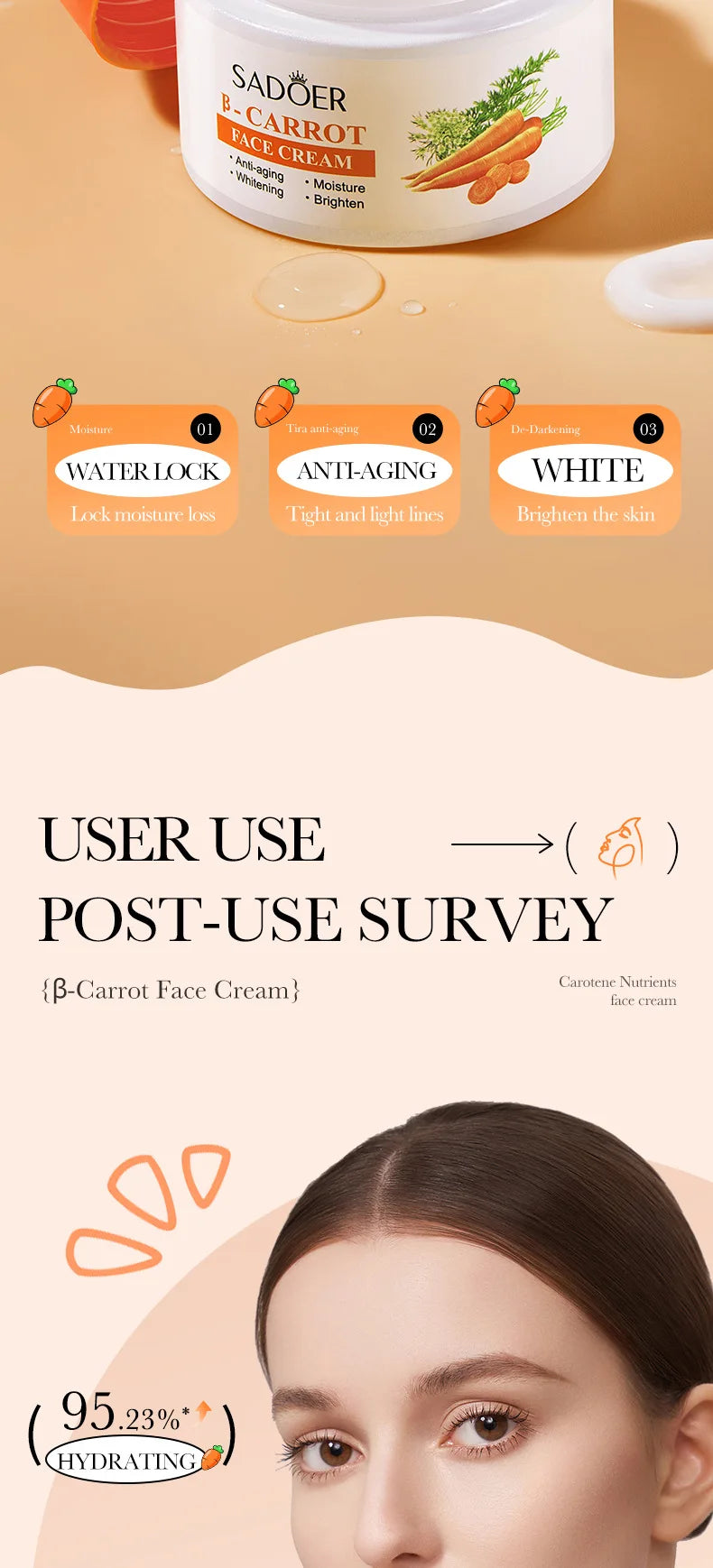 Anti-Aging Whitening Face Cream – Carrot Moisturiser