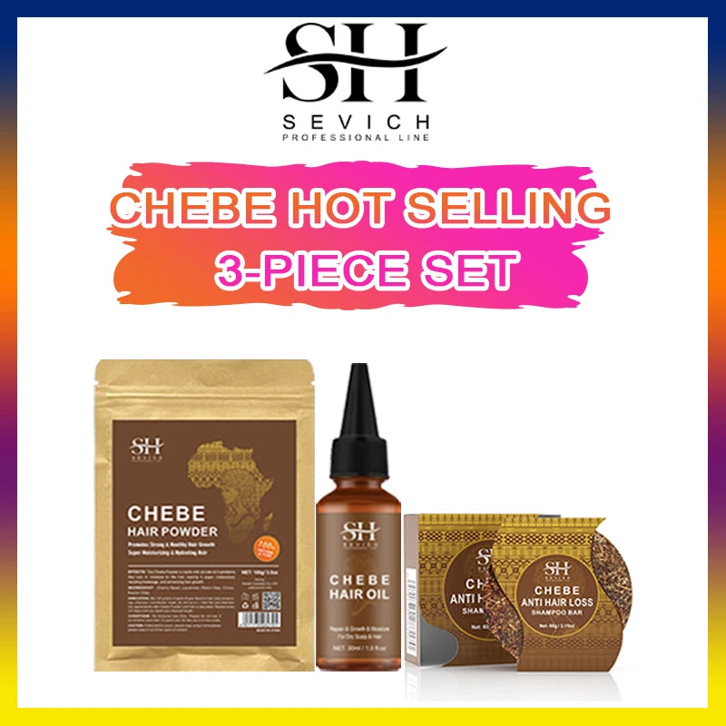 Chebe Anti-Hair Loss Set – Traction Alopecia Treatment Shampoo & Conditioner