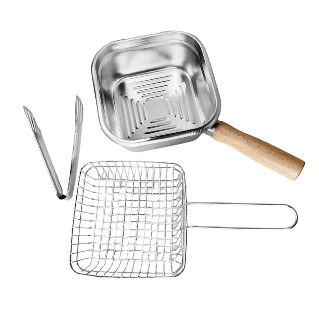 Portable Stainless Steel Deep Fryer Pot – 2500ml