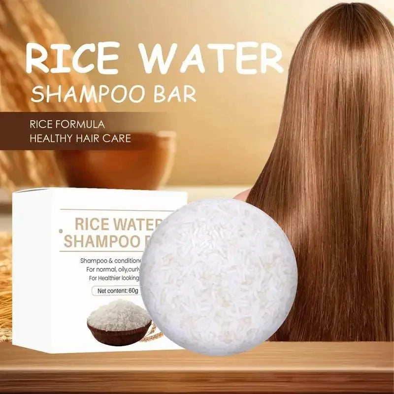 Organic Rice Water Shampoo Soap Bar – Nourishing & Anti-Hair Loss