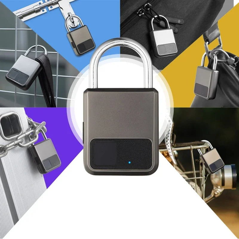 Fingerprint Padlock - Waterproof Smart Keyless Lock for Bike, Gym & Luggage