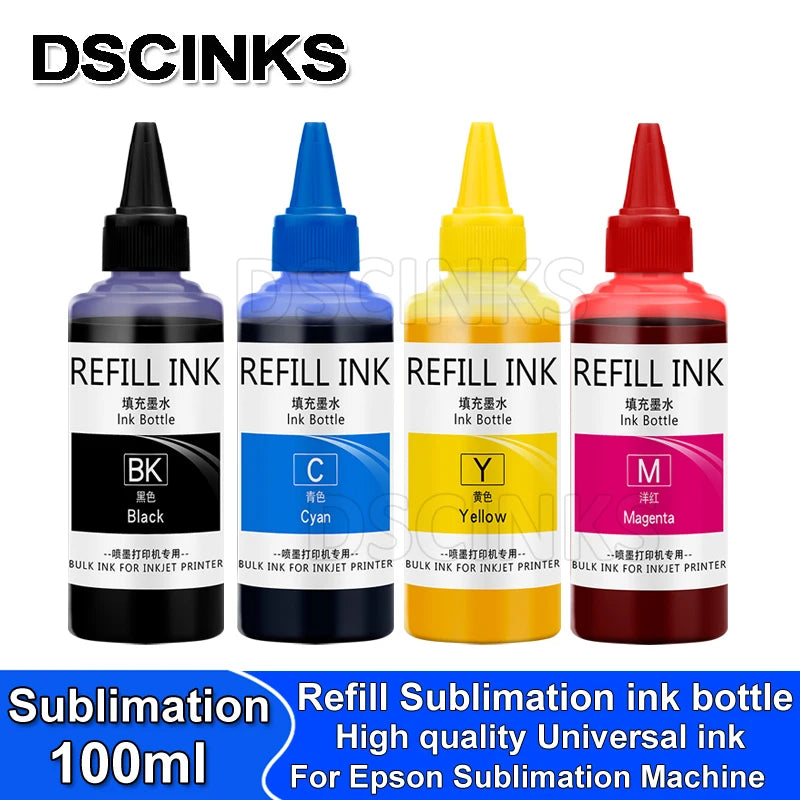 Universal Sublimation Ink with Coating 100ml – Heat Transfer for T-Shirts, Mugs & Cotton
