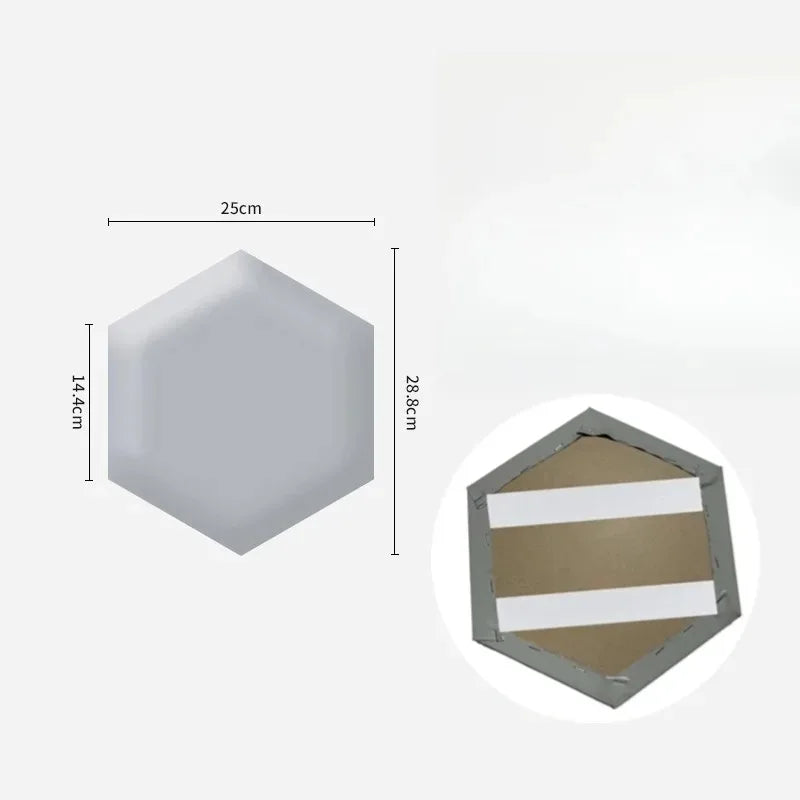 Hexagonal 3D Self-Adhesive Leather Wall Panel – Soft Upholstered Headboard Sticker