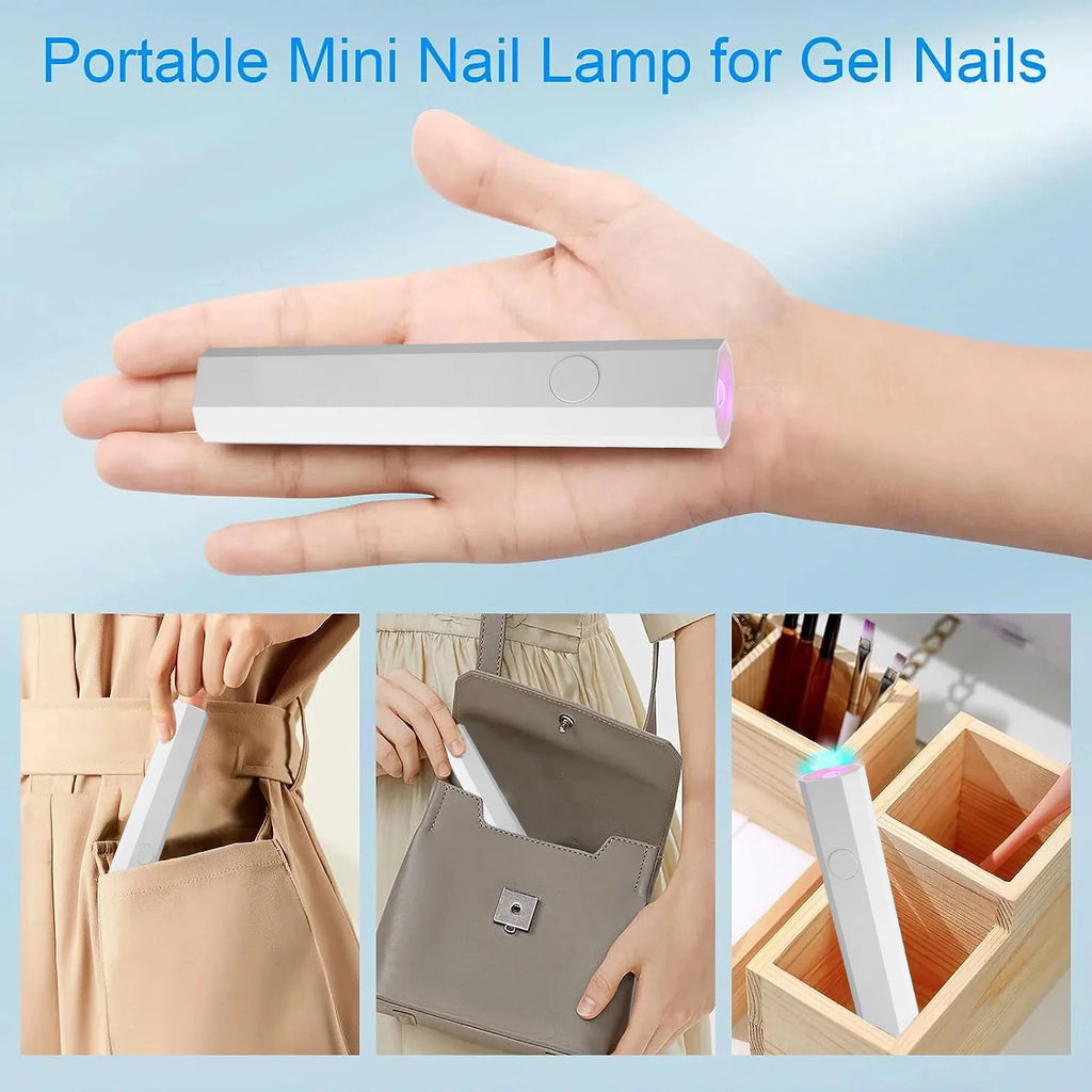 LINMANDA Mini UV LED Nail Lamp 3W – Handheld Gel Polish Nail Dryer