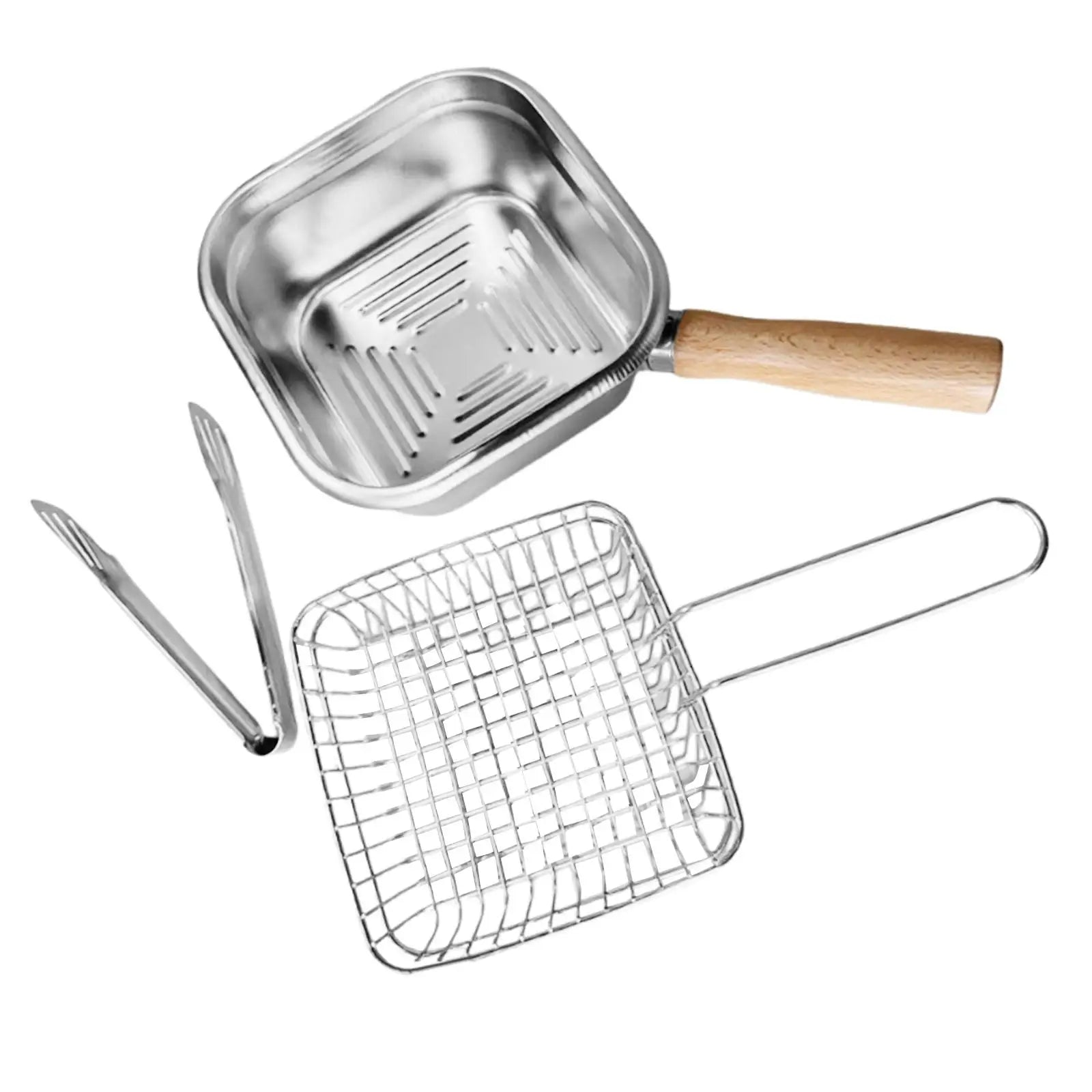 Portable Stainless Steel Deep Fryer Pot – 2500ml