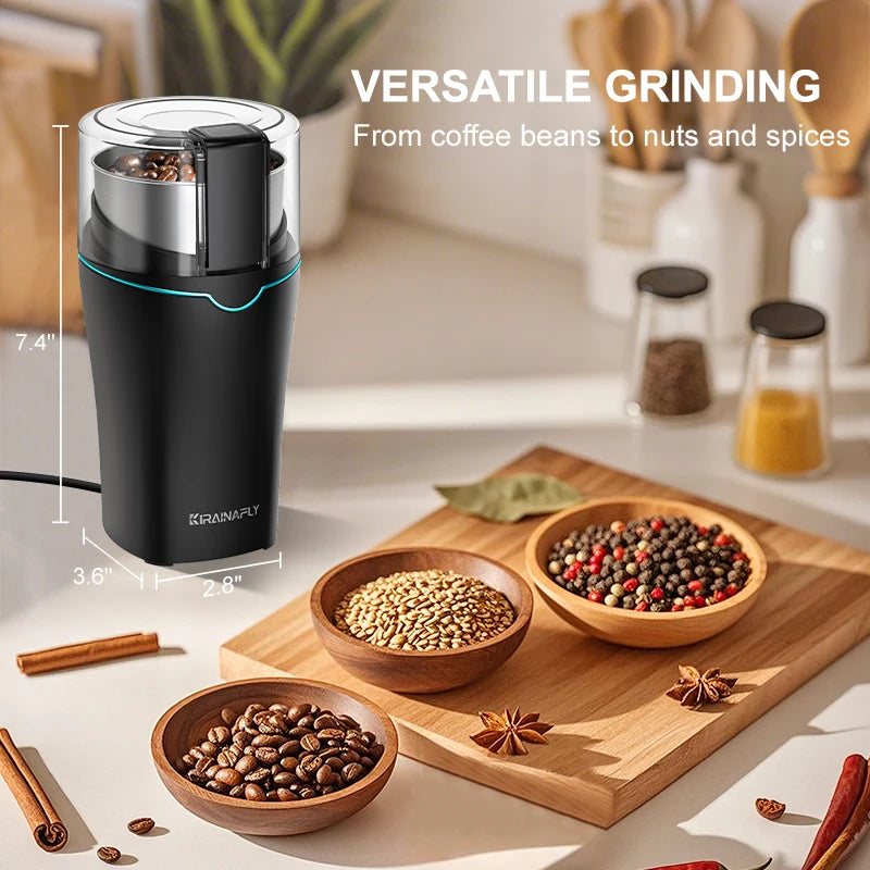 Electric Coffee & Spice Grinder 300W – Stainless Steel Cup