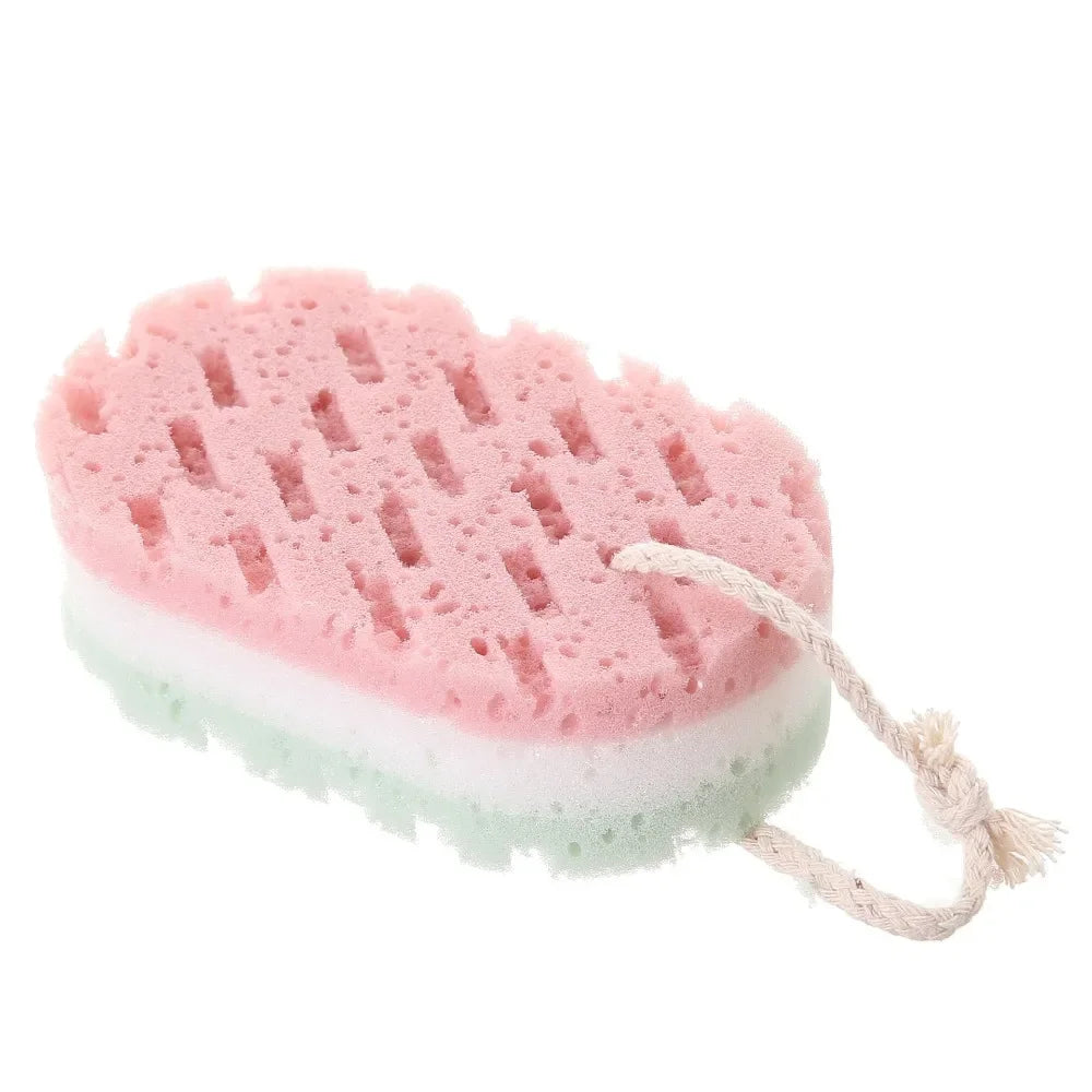 3-Layer Exfoliating Body Scrub Sponge & Washcloth
