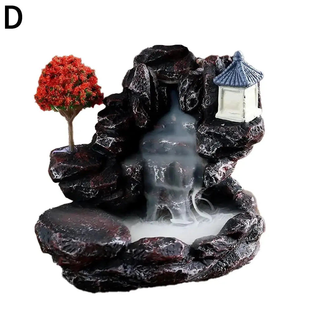 Backflow Incense Burner Waterfall – Aromatherapy Home Decor with Incense Cones
