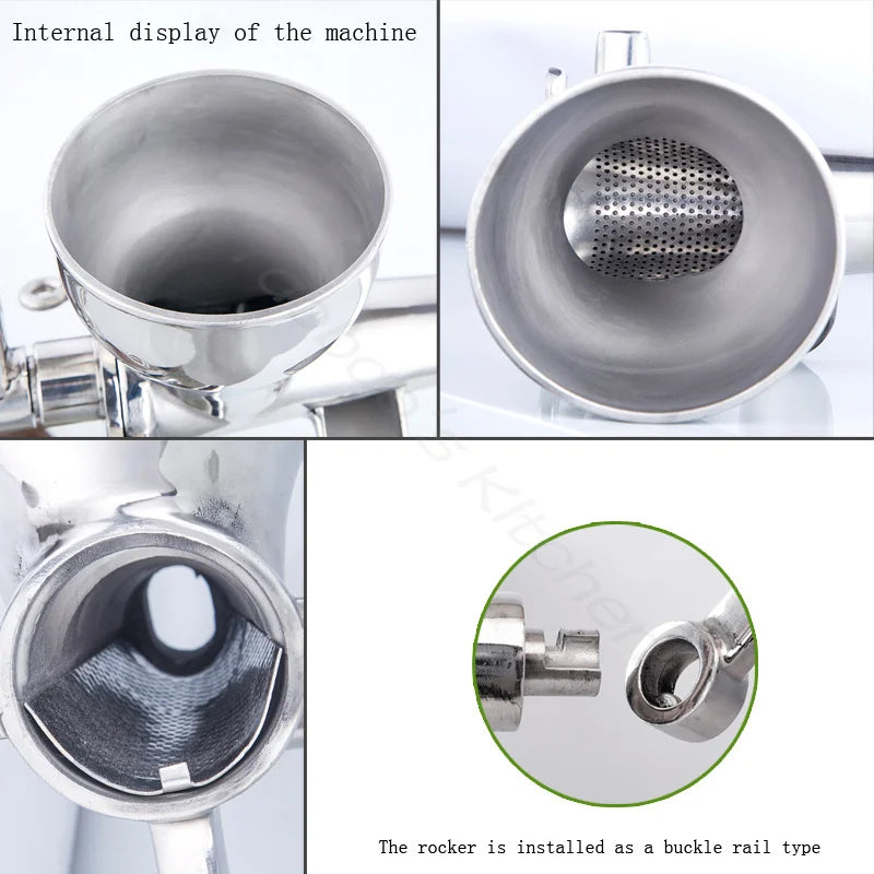 Stainless Steel Manual Slow Juicer – Wheatgrass & Ginger Extractor
