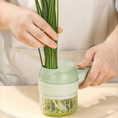 4-in-1 Electric Vegetable Chopper, Slicer & Food Processor