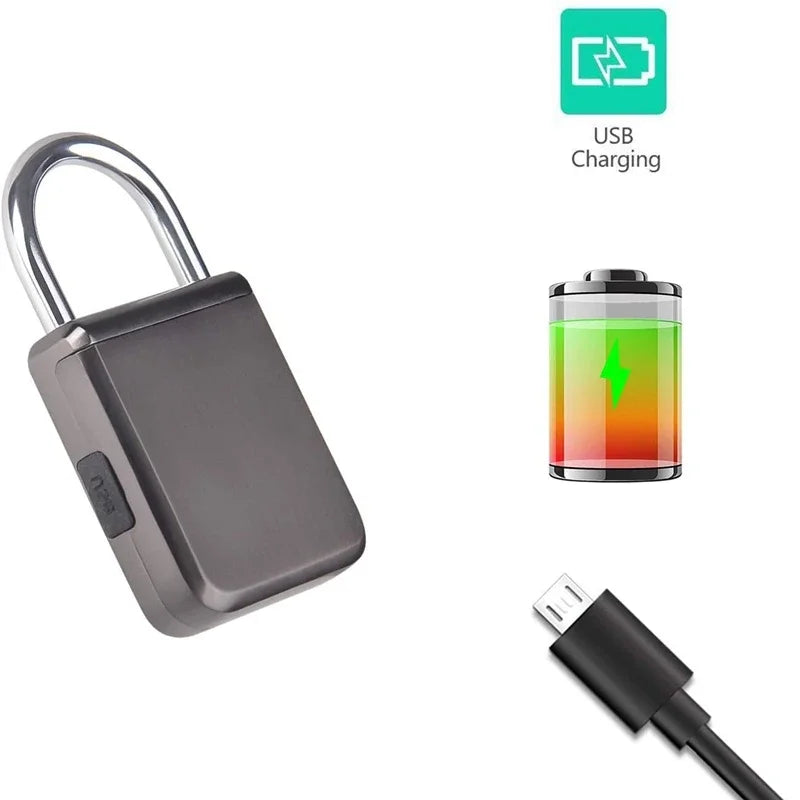 Fingerprint Padlock - Waterproof Smart Keyless Lock for Bike, Gym & Luggage