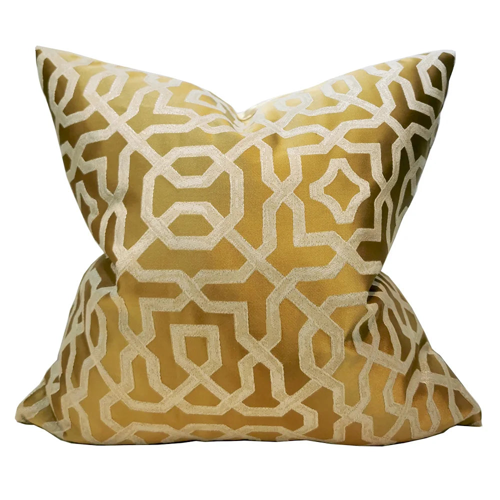 Luxury Golden Throw Cushion Cover