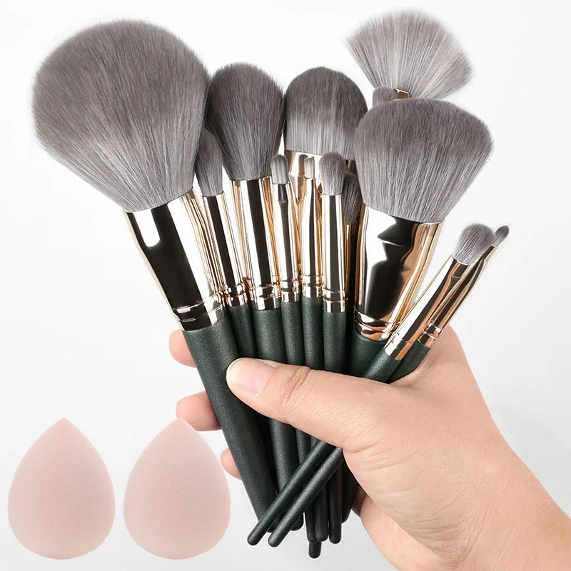 10/14pc Makeup Brush Set – Super Soft Eyeshadow & Foundation Brushes