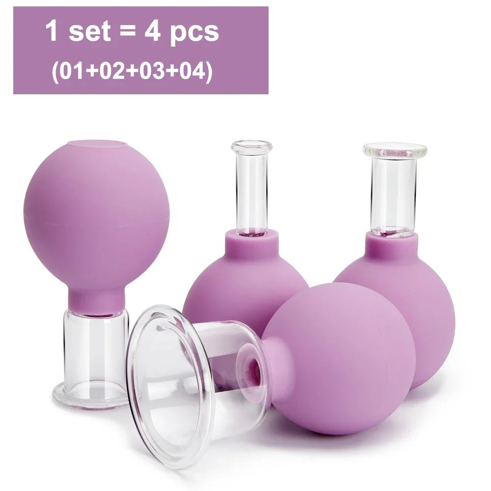Rubber Vacuum Cupping Face Massager – Anti-Wrinkle & Lifting
