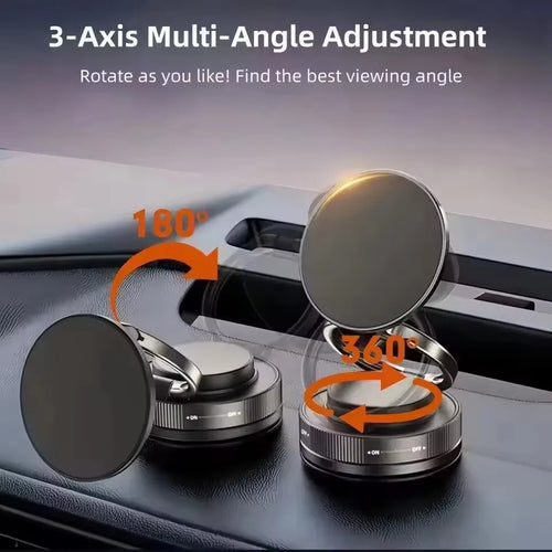 360° Magnetic Car Phone Holder - Suction Cup Mount