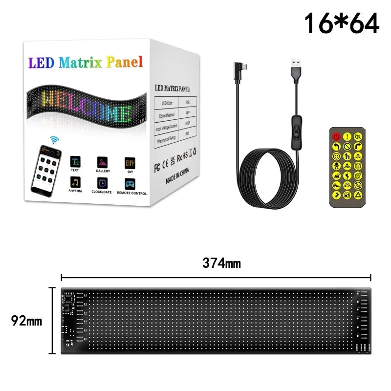 Smart Pixel LED Display Panel – Programmable Advertising Sign with APP Control