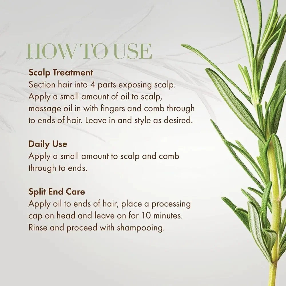Rosemary & Mint Hair Growth Essential Oil – Nourishing Strengthening Treatment