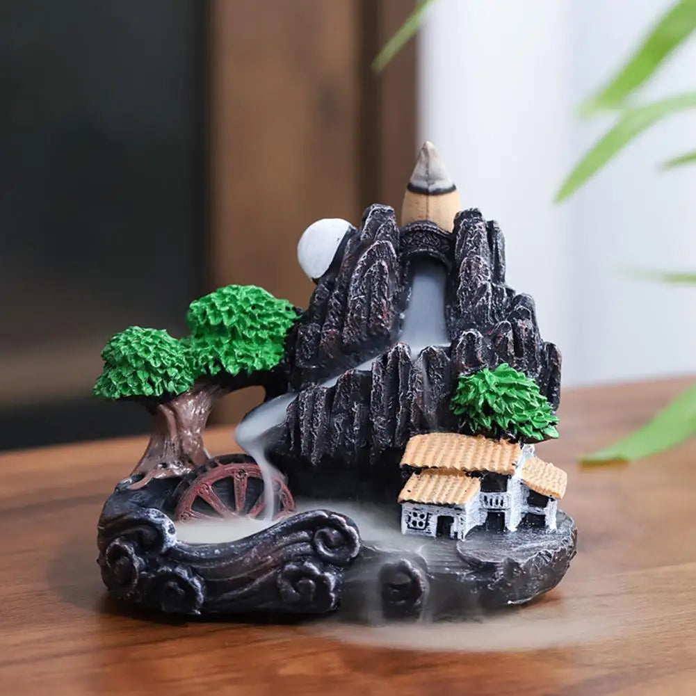 Backflow Incense Burner Waterfall – Aromatherapy Home Decor with Incense Cones
