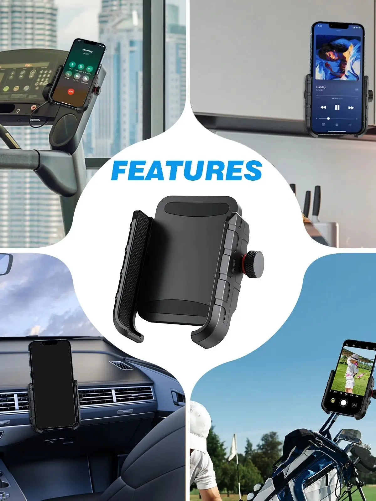 Magnetic Golf Cart Phone Holder – Universal Fit
