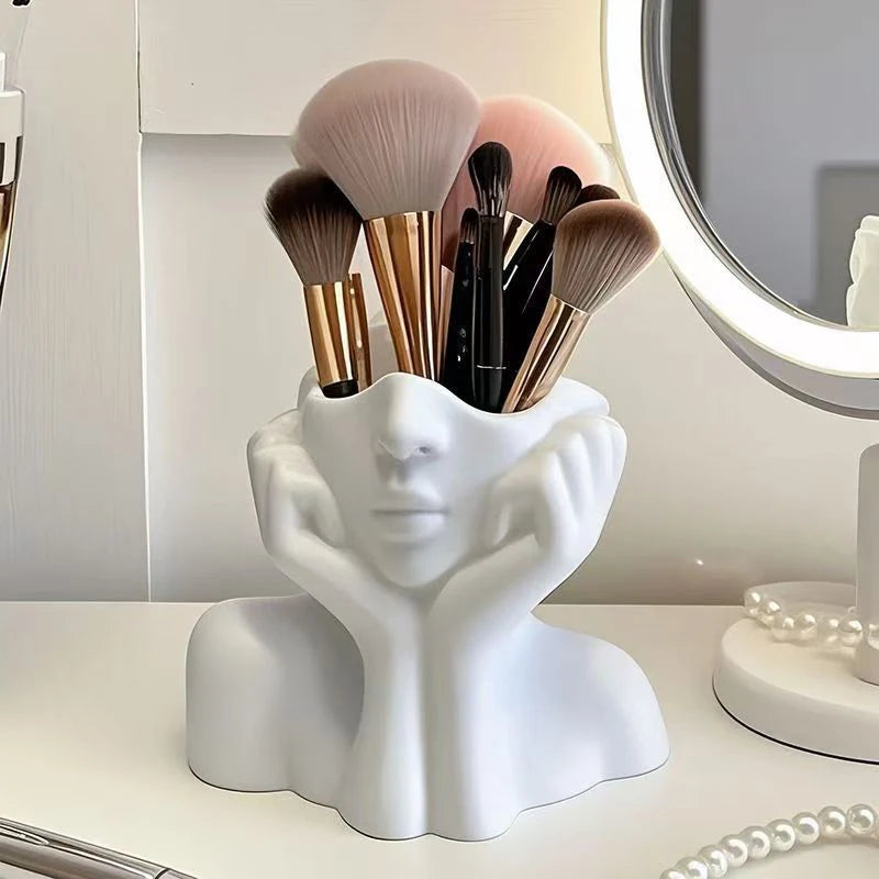 Human Body Art Vase – Makeup Brush & Pen Holder Desk Organiser Statue