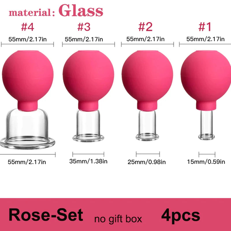 Rubber Vacuum Cupping Face Massager – Anti-Wrinkle & Lifting