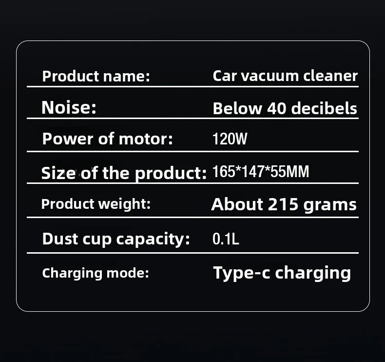 Portable Wireless Handheld Vacuum – Car & Home
