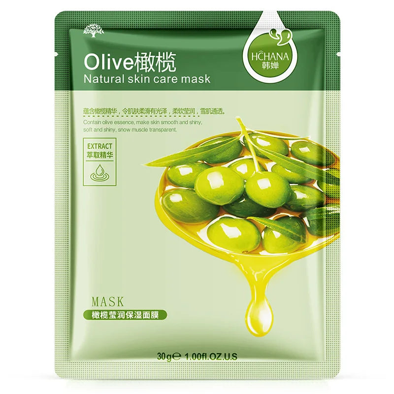Natural Plant Sheet Face Masks - Moisturising, Anti-Ageing & Oil Control (10 Pack)