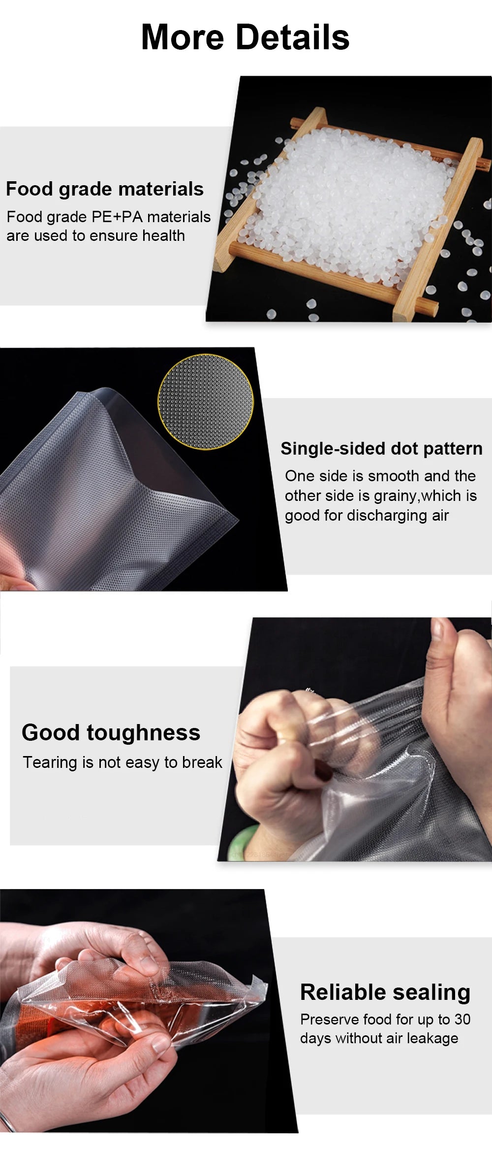 Vacuum Packaging Bags Roll – Food Vacuum Sealer Bags (500cm)