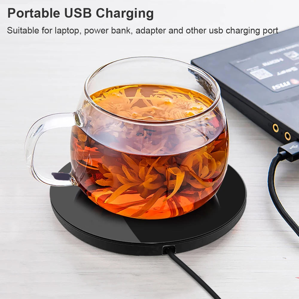 Thermostatic USB Mug Warmer Coaster – Coffee & Tea Heater