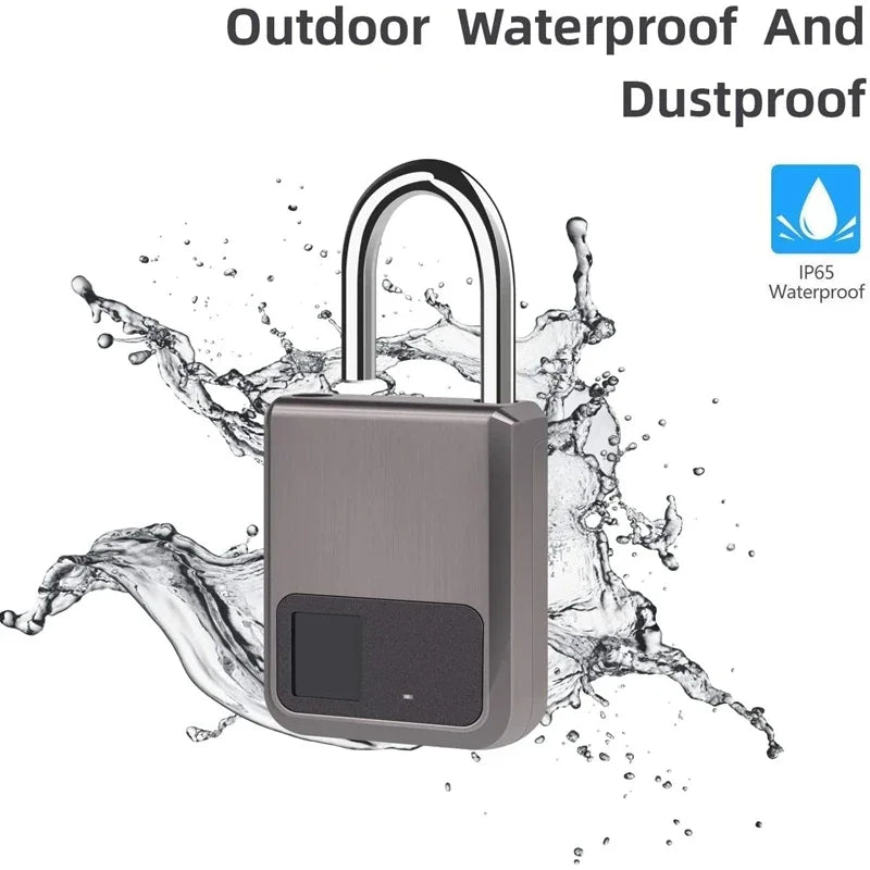 Fingerprint Padlock - Waterproof Smart Keyless Lock for Bike, Gym & Luggage