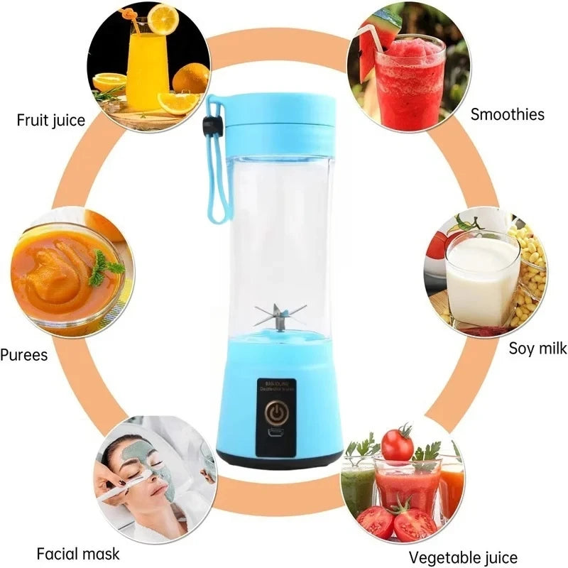 Portable USB Rechargeable Blender – 380ml Smoothie Maker