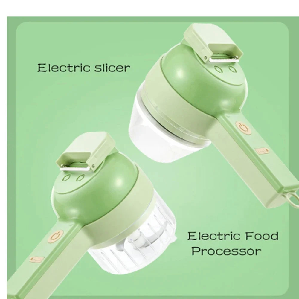 4-in-1 Electric Vegetable Chopper, Slicer & Food Processor