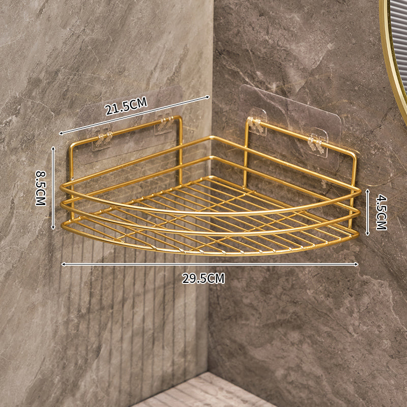 Bathroom Corner Shower Storage Rack – Wall Mounted Triangle Shelf