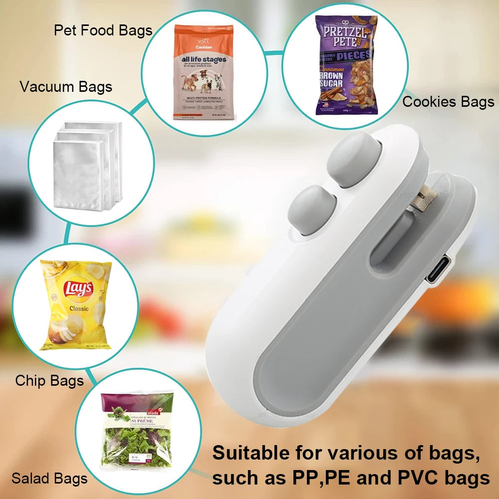 Mini Handheld Heat Bag Sealer – Portable Plastic Bag Sealing Machine