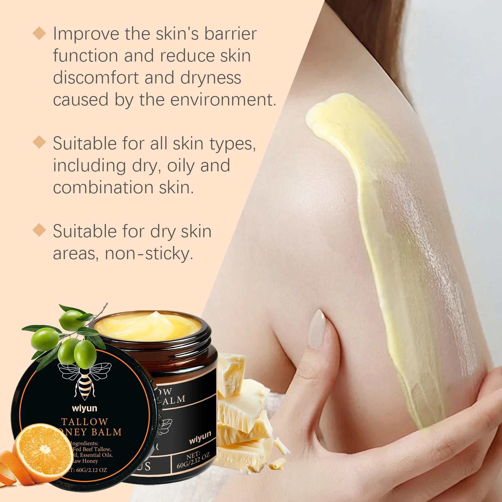 Tallow & Honey Face Moisturizer - Natural Skin Care 60g