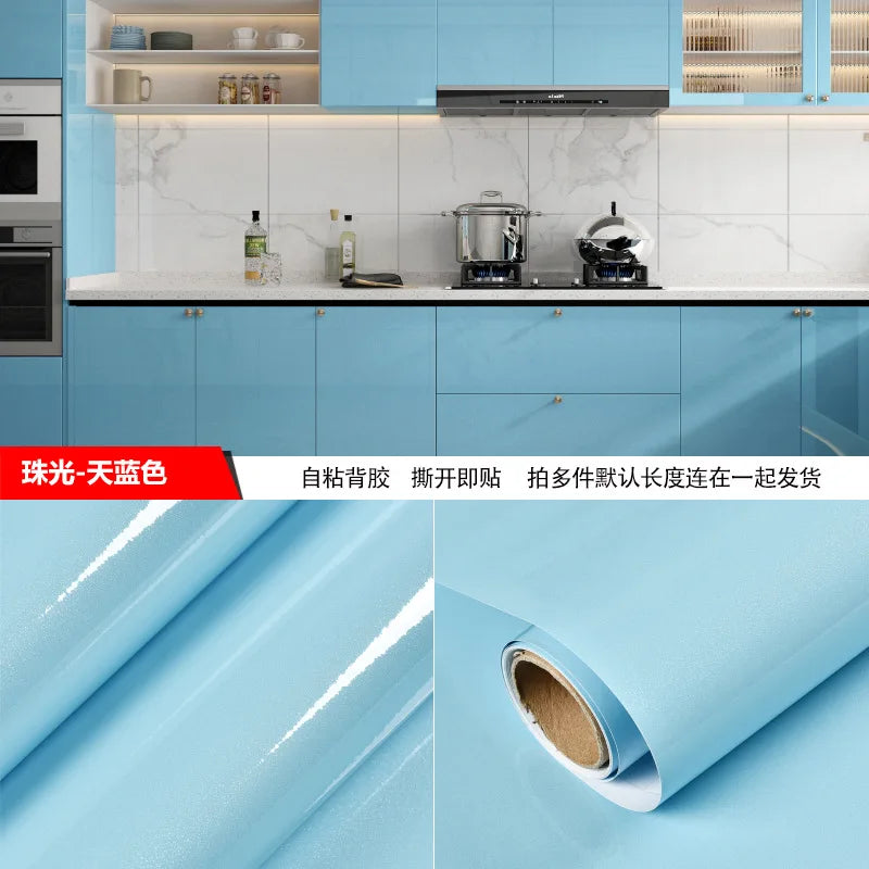 Marble Kitchen Wall Sticker – Waterproof Self-Adhesive Vinyl Film