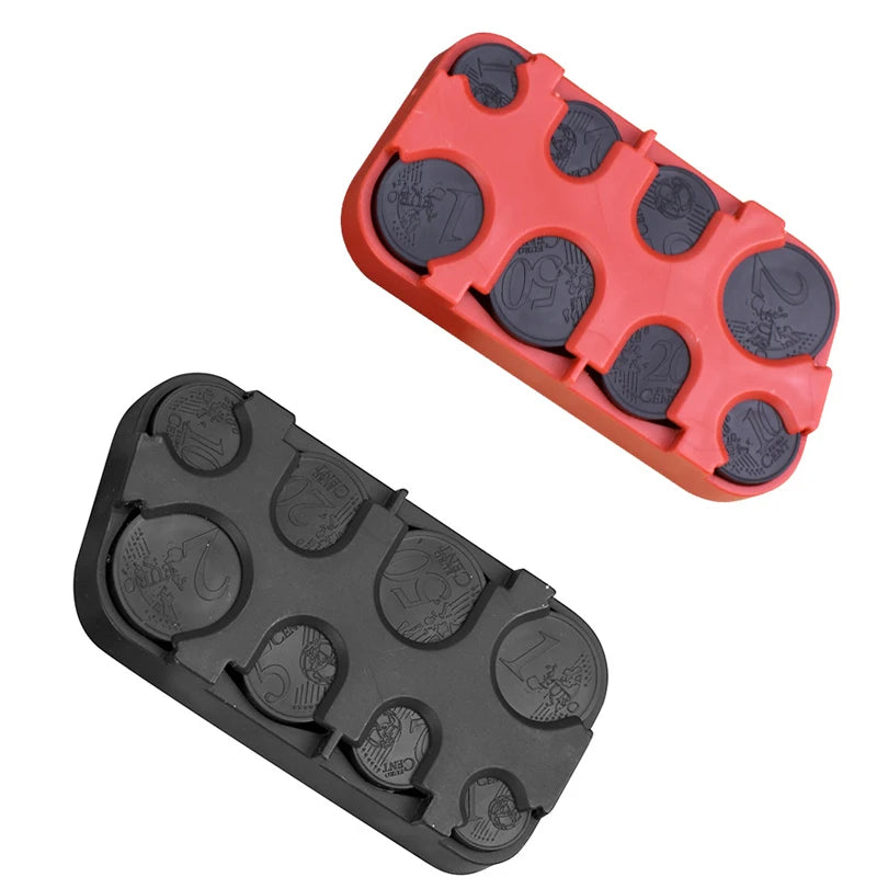 Spring Coin Dispenser & Purse Storage Box – Portable Money Holder Wallet