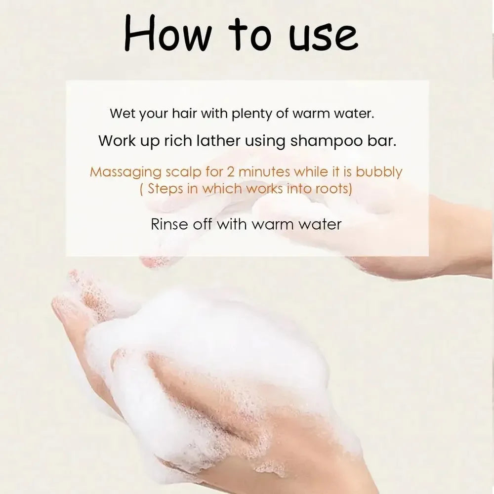 Organic Rice Water Shampoo Soap Bar – Nourishing & Anti-Hair Loss