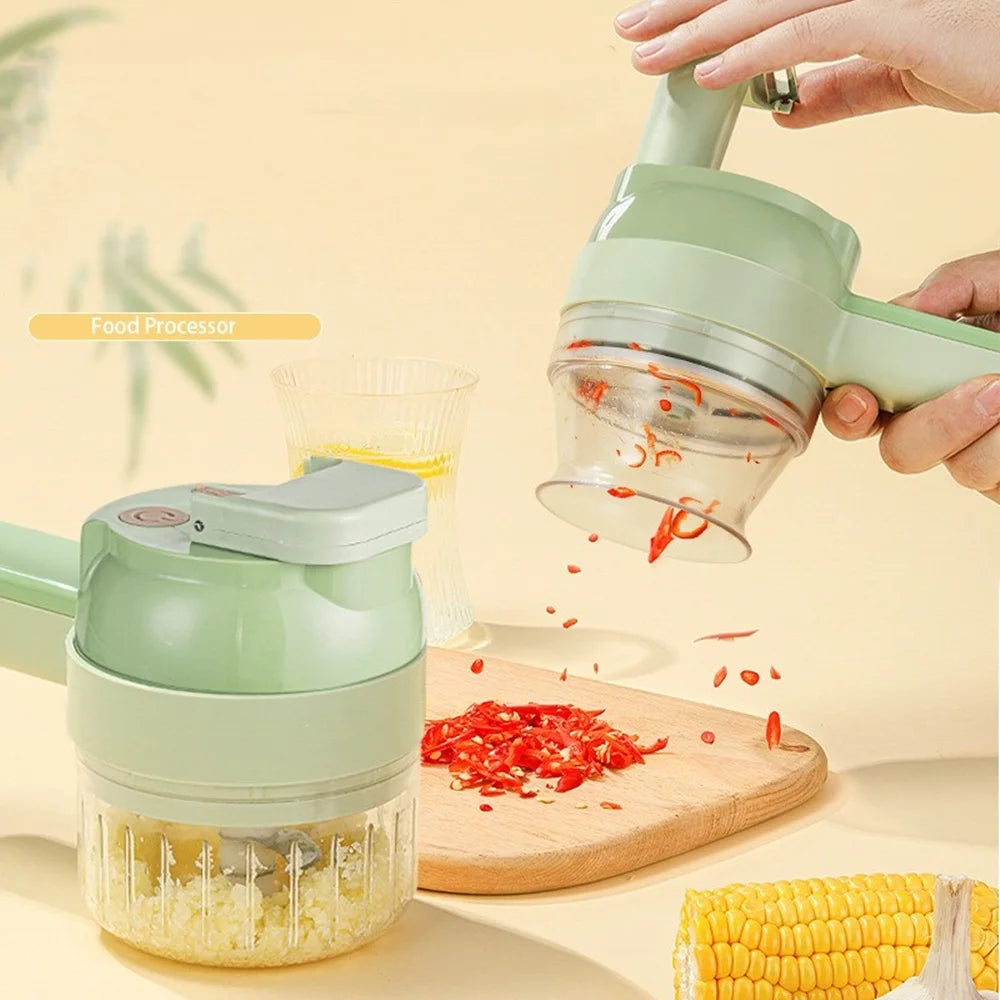 4-in-1 Electric Vegetable Chopper, Slicer & Food Processor