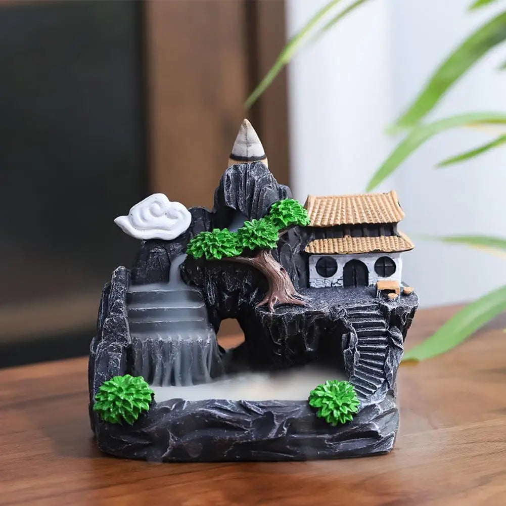 Backflow Incense Burner Waterfall – Aromatherapy Home Decor with Incense Cones