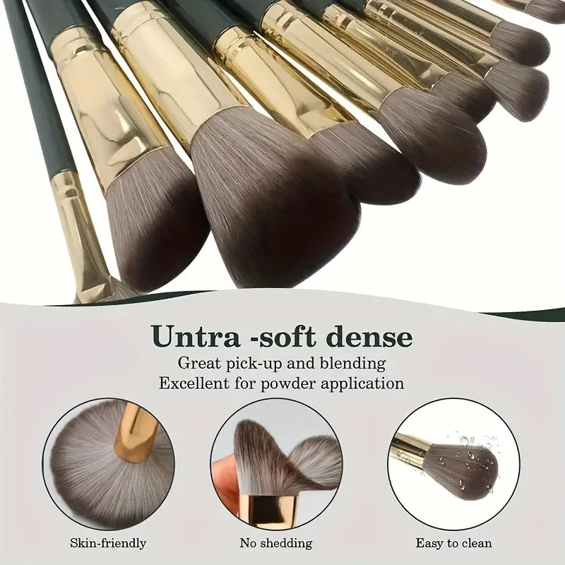 14pc Makeup Brush Set – Soft Fluffy Eyeshadow, Concealer & Blush Brushes