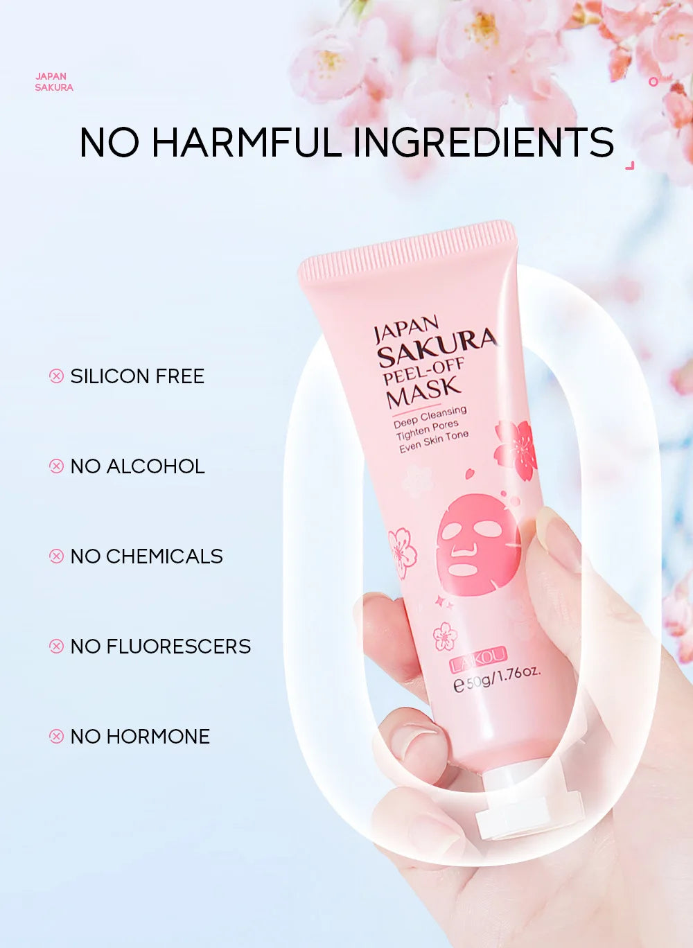 Sakura 24K Gold Blackhead Peel-Off Face Mask 50g – Deep Cleansing