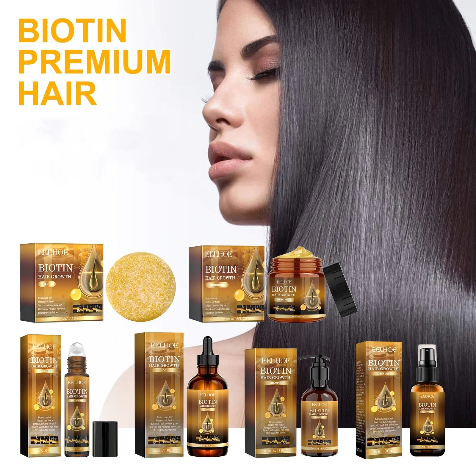 Biotin Hair Growth Shampoo & Conditioner – Frizz, Thinning & Damage Repair