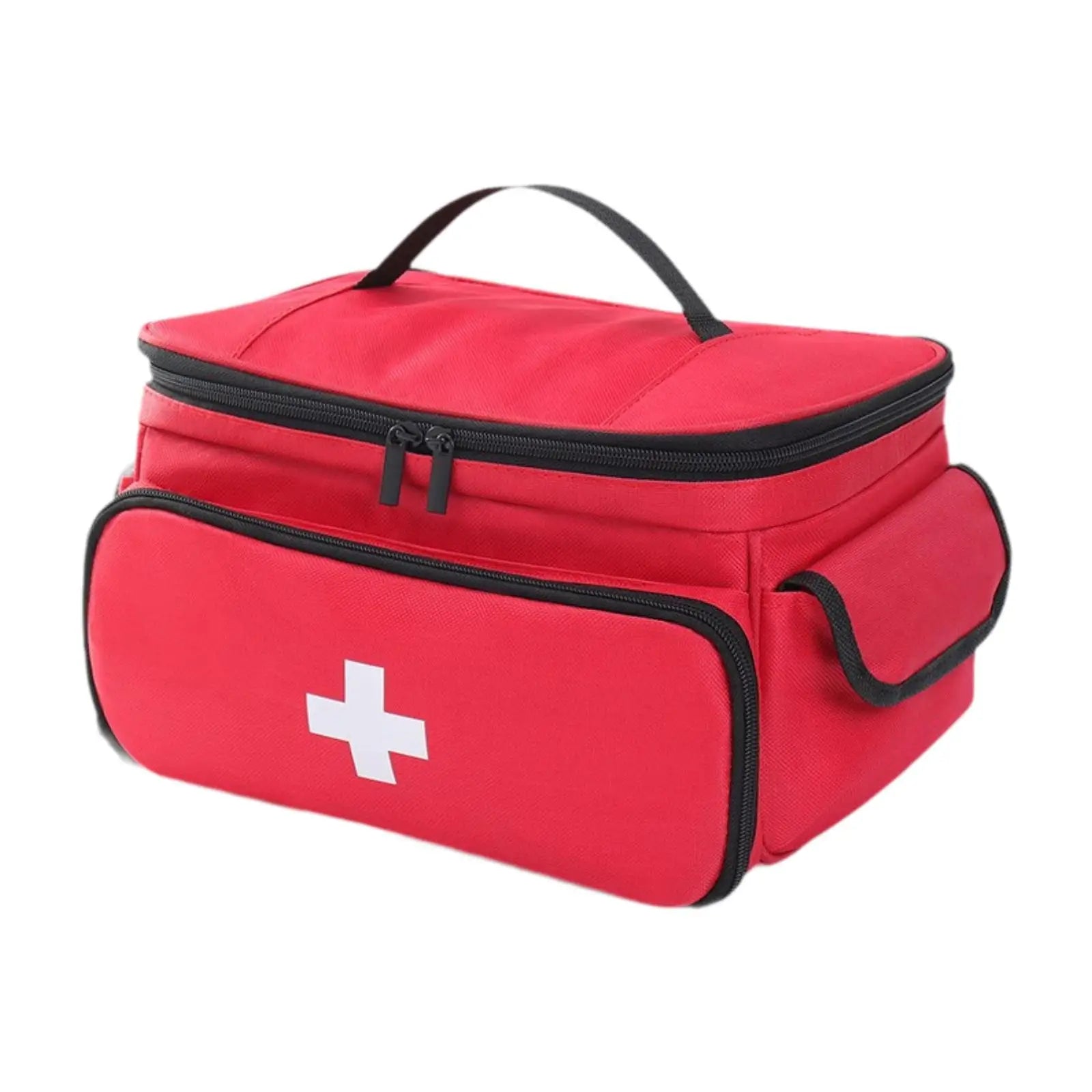 Portable First Aid Bag - Empty Emergency Supplies Pouch for Travel, Gym & Outdoors