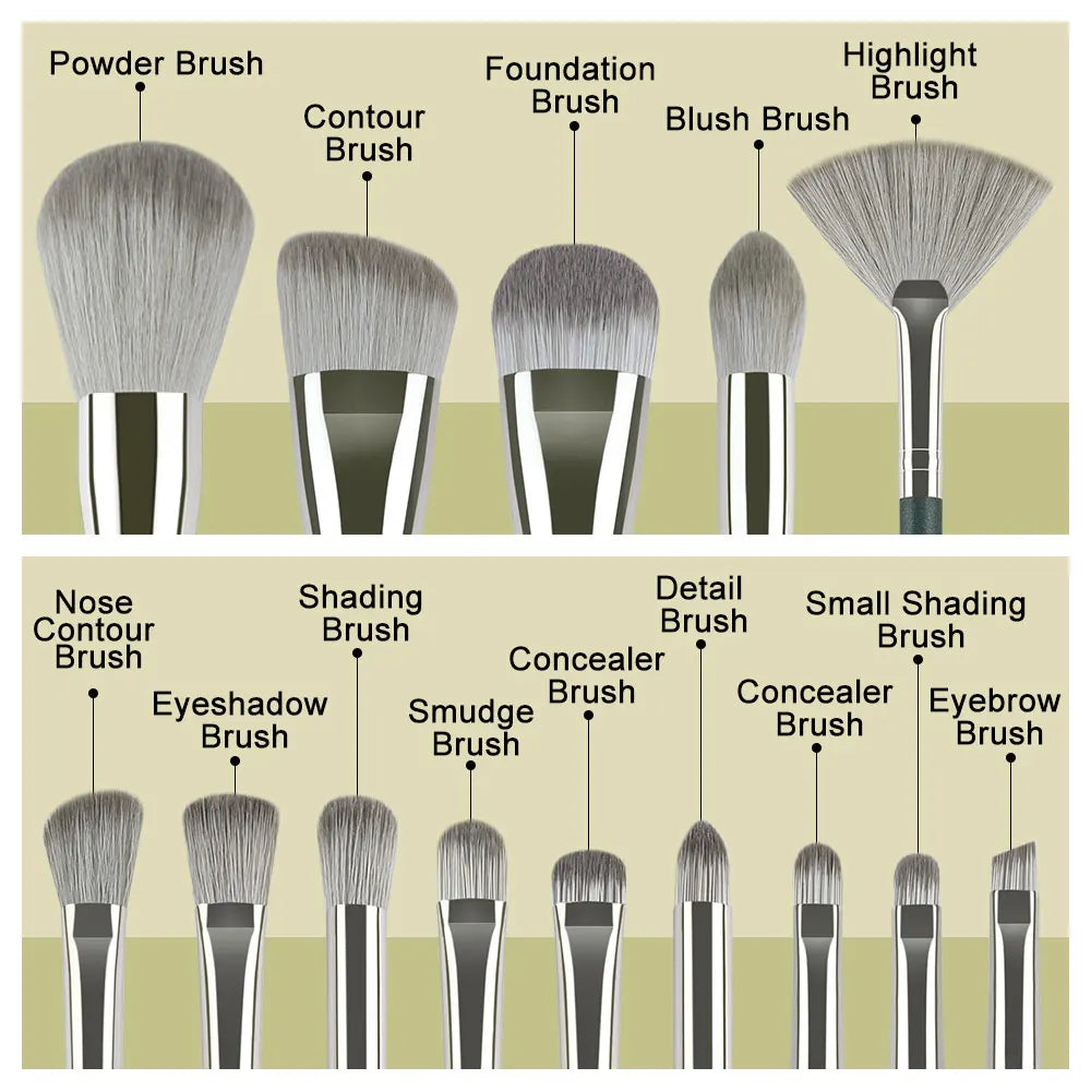 10/14pc Makeup Brush Set – Super Soft Eyeshadow & Foundation Brushes