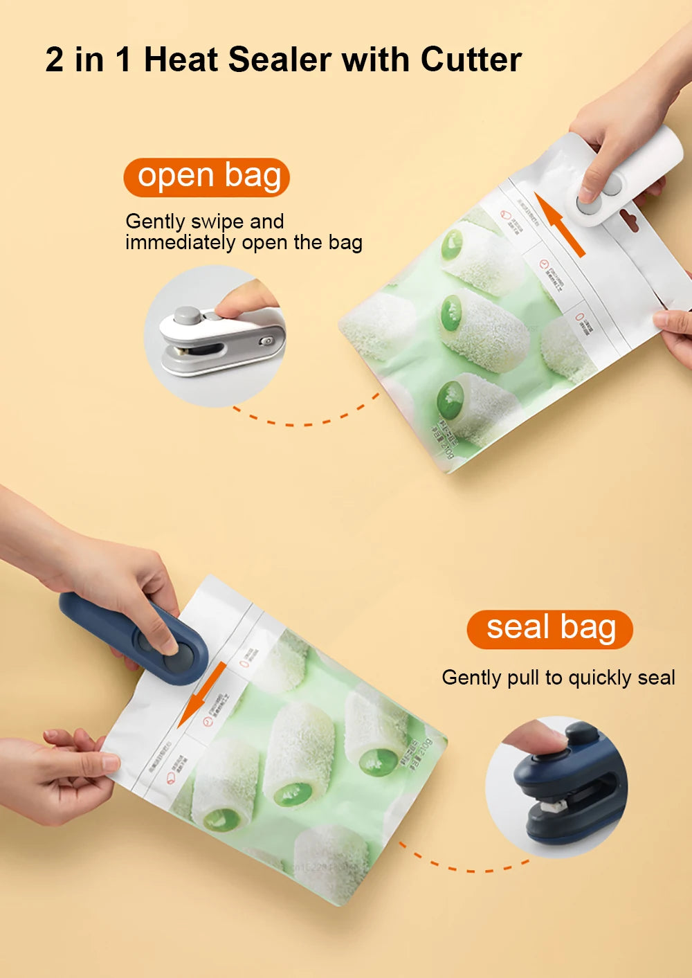 Mini Handheld Heat Bag Sealer – Portable Plastic Bag Sealing Machine
