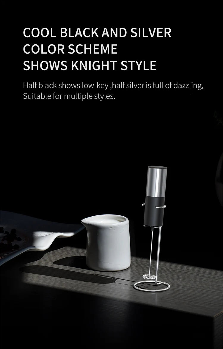 Rechargeable Handheld Milk Frother – Foam Maker for Lattes & Coffee