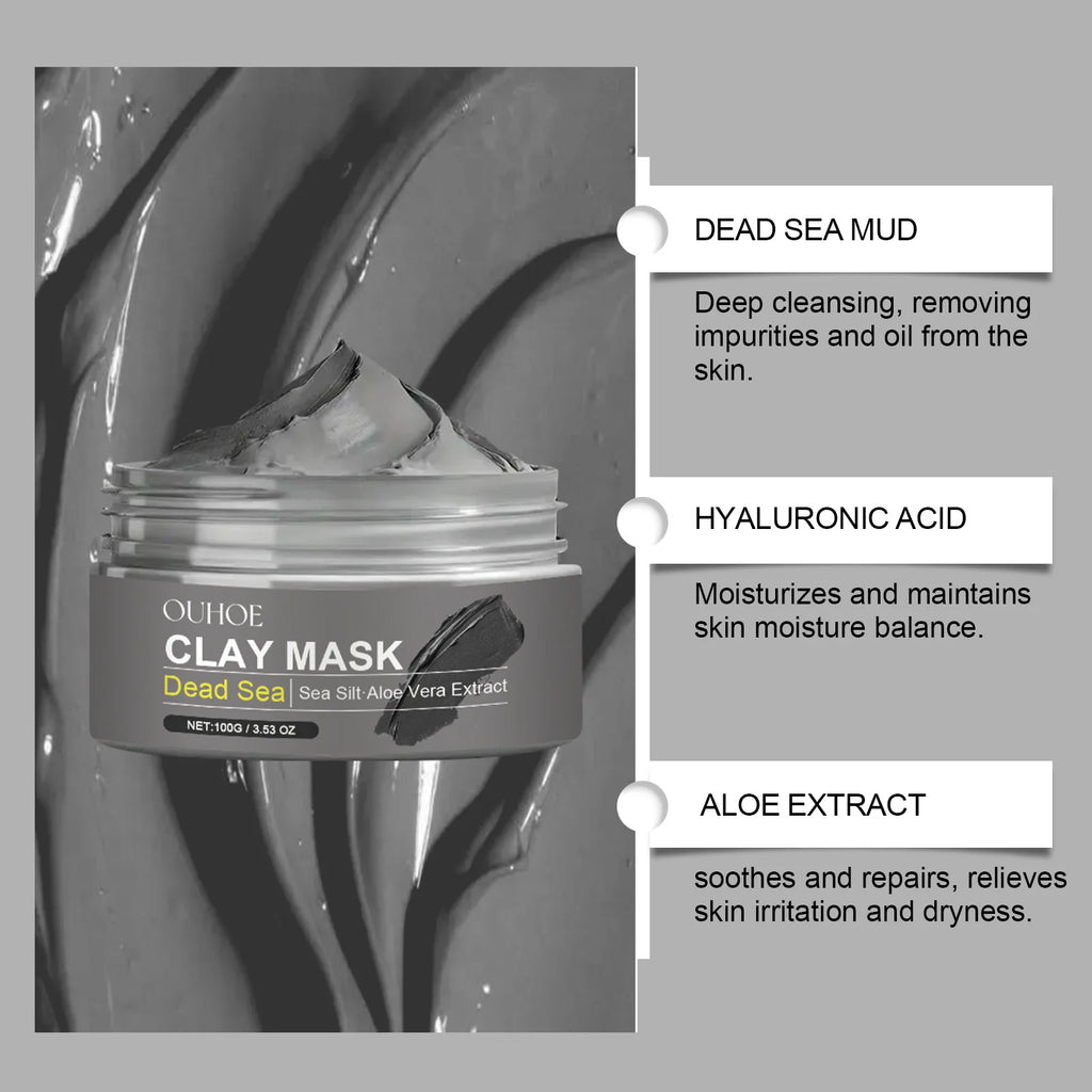 Dead Sea Mud Deep Cleansing Face Mask – Brightening, Hydrating & Acne Remover