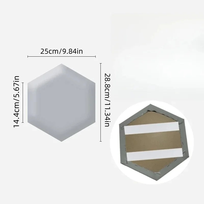 Hexagonal 3D Self-Adhesive Leather Wall Panel – Soft Upholstered Headboard Sticker